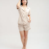 Mocha Gabrielle Short PJ Set