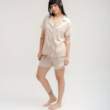 Mocha Gabrielle Short PJ Set